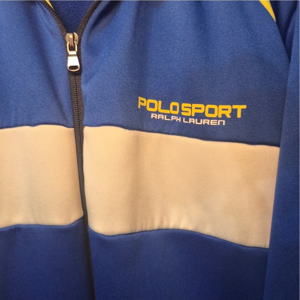 Polo Sport Ralph Lauren Mens Blue Performance Full Zip Track Jacket XXL vintage - Picture 4 of 7